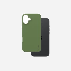 PanzerGlass CARE Coque Silicone Verte pour iPhone 16 Plus, Protection Chocs et Rayures, Standard MIL-STD-810H, 81.2 x 164.3 x 13.2 mm, 35g