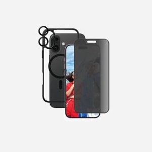 PanzerGlass CARE by Flagship 3-in-1 Privacy Bundle Housse iPhone 16 Plus Transparent Verre Trempé/PET/Silicone 73.8x156.9x0.8mm 22g - Miniature 1