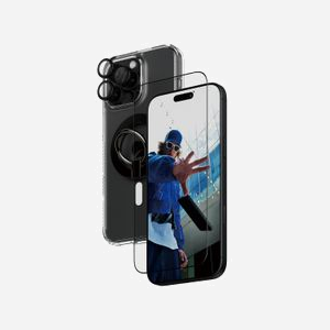PanzerGlass Protection Écran iPhone 16 Pro Max, Kit 4-en-1 : Verre Trempé, PET, Silicone, Résistant Rayures/Chocs, Installation Facile, Dimensions 159.3x73.8x0.71mm - Miniature 1