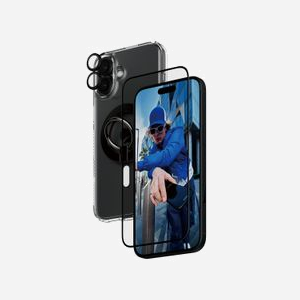 PanzerGlass Protection Ecran Transparent iPhone 16 Plus, Verre Trempé, PET, Silicone, Résistant Rayures/Chocs, 156.86x73.75mm, 0.66mm, Kit Nettoyage - Miniature 1