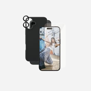 PanzerGlass CARE Fashion Bundle iPhone 16 Plus Housse de Protection Transparente, Silicone, Verre Trempé, PET, 72x155.2x0.66mm, Résistant Chocs/Rayures - Miniature 1