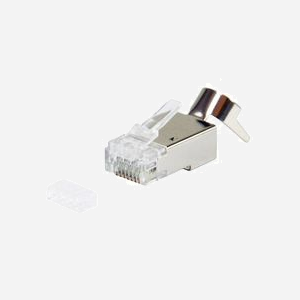 Equip 121148 : Connecteur RJ45 Mâle Cat8.1, contacts plaqués or, blindé, pour câble AWG 24, argenté - Lot de 50 pièces, 11.7x22.5x8mm - Miniature 2