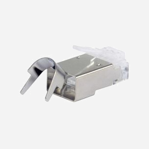 Equip 121148 : Connecteur RJ45 Mâle Cat8.1, contacts plaqués or, blindé, pour câble AWG 24, argenté - Lot de 50 pièces, 11.7x22.5x8mm - Miniature 3