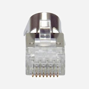 Equip 121148 : Connecteur RJ45 Mâle Cat8.1, contacts plaqués or, blindé, pour câble AWG 24, argenté - Lot de 50 pièces, 11.7x22.5x8mm - Miniature 4
