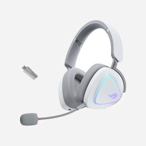 Casque gaming ASUS ROG Delta II filaire & sans fil USB-C/Bluetooth 20-20000Hz 318g arceau blanc pour PC/PS5/Nintendo Switch - Miniature 1