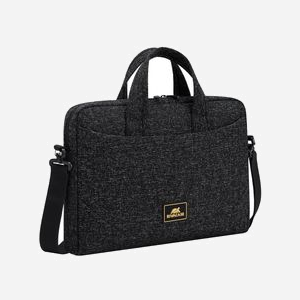 Rivacase 7921-BLACK Sac Messenger 14" Polyester Noir 370x270x60mm, Compartiment ordinateur 355x255x35mm, Poches téléphone/documents, Sangle épaule, 590g - Miniature 1