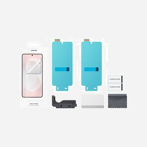 Samsung EF-US937CTEGWW Film Protection Anti-Reflets Transparent pour Galaxy S25 Edge 6.7", Résistant Poussière/Saleté, Kit Installation (2 Pièces) - Miniature 3