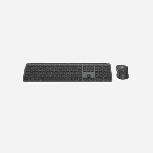Logitech Signature Slim Combo MK950 - Clavier QWERTZ Suisse + Souris - Sans Fil RF/Bluetooth 5.1 - Rétroéclairage - 4000 DPI - Graphite - Miniature 3