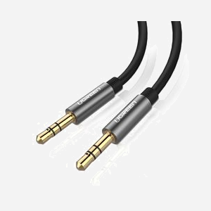 Câble Audio Ugreen 10737 - 3.5mm Mâle/Mâle, 5m, Contacts Plaqué Or, Noir - Connecteurs Droit, Plug and Play