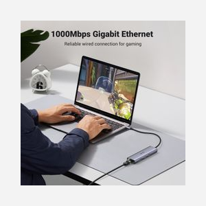 Ugreen Hub 90568 USB-C vers 2x USB 3.0, HDMI, RJ45, Lecteur SD/TF, Port PD - 7 Ports - Miniature 5