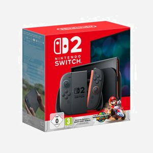 Nintendo Switch 2 Noire 7.9" LCD Tactile 1920x1080, 256Go Flash, Wi-Fi 6, Bluetooth, HDMI, USB Type-C, VRR 120Hz, Jeux inclus: Mario Kart World