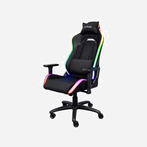 Trust Siège Gaming GXT 719 Ruya Noir, Simili-cuir, Dossier 90-180°, Accoudoirs 3D, Vérin Classe 4, Max 150kg, FSC, RGB (Batterie Externe Incluse) - Miniature 2