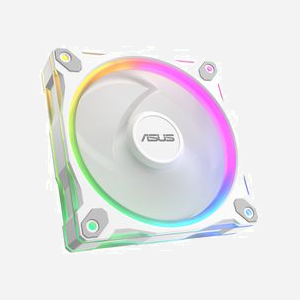 Ventilateur ASUS Prime MR120 ARGB Blanc 120mm, 1600tr/min, 58 CFM, 21dB, LED 20, 12V, Boîtier PC, Manchon de palier, Dimensions 120x120x28mm - Miniature 1