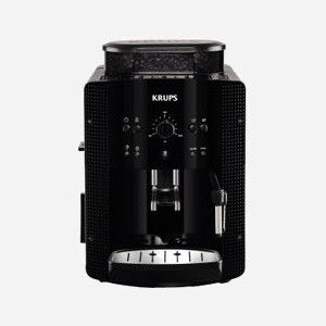 Krups EA8108 Machine Expresso Automatique 1450W, 15 bar, Réservoir 1.8L, Broyeur Intégré 275g, Café Grain/Moulu, 2 Tasses, Filtre Eau, Noir