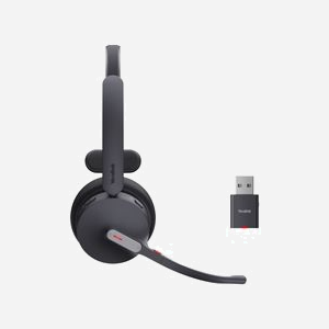 Yealink WH64 Hybrid Mono UC - Casque sans fil Bluetooth 5.2 - Portée 150m - Micro-USB - Batterie 14h - Arceau pour Bureau/Centre d'appels - Noir - Miniature 2