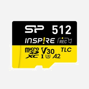 Silicon Power MicroSDXC 512Go UHS-I U3 V30 A2 Classe 10, Lecture 170Mo/s, Ecriture 150Mo/s, Dimensions 15x11x1mm, Résistant Température et Eau - Miniature 1
