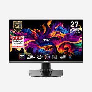 MSI MPG 271QRXDE QD-OLED : Écran Plat PC 26.5" WQHD (2560x1440) 360Hz 0.03ms GtG DisplayHDR 400 True Black, AMD FreeSync, Hub USB