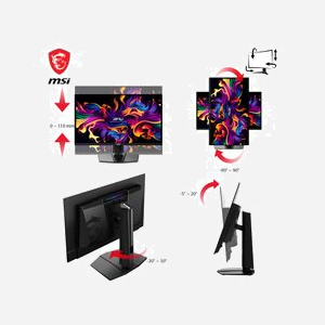 MSI MPG 271QRXDE QD-OLED : Écran Plat PC 26.5" WQHD (2560x1440) 360Hz 0.03ms GtG DisplayHDR 400 True Black, AMD FreeSync, Hub USB - Miniature 5