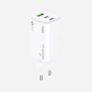 MediaRange MRMA123 Chargeur Secteur 100W GaN 2x USB-C (Power Delivery 3.0, PPS) + 1x USB-A (Quick Charge 3.0) pour Ordinateur Portable/Smartphone/Tablette - Miniature 4