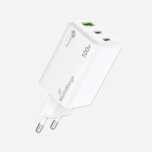 MediaRange MRMA123 Chargeur Secteur 100W GaN 2x USB-C (Power Delivery 3.0, PPS) + 1x USB-A (Quick Charge 3.0) pour Ordinateur Portable/Smartphone/Tablette - Miniature 5