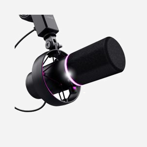 Trust GXT 255+ Onyx Microphone USB Cardioïde Condensateur 24bit/96kHz avec Hub USB, Bras articulé et Filtre anti-pop pour PC Windows/macOS/Chrome OS - Miniature 4