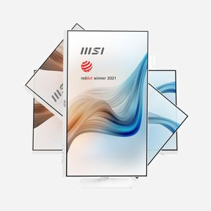 MSI Modern MD272XPWDE Écran LCD 27" Full HD (1920x1080) IPS, 4ms GTG, 100Hz, USB Hub, HDMI/DisplayPort, VESA Adaptive Sync, Réglage Hauteur, Blanc - Miniature 2