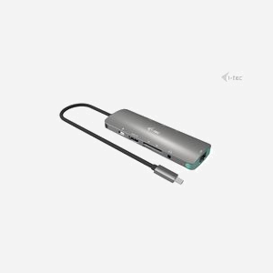 i-tec Station d'accueil USB-C Metal Nano 4K HDMI LAN PD 100W + Chargeur Universel 100W - USB 3.2 Gen1, RJ-45, Lecteurs SD/MicroSD, Windows/macOS/Linux - Miniature 3