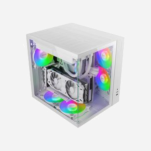 Mars Gaming MCV-ONEW Boîtier PC Midi Tower Blanc, Acier/Verre Trempé, ATX/micro ATX/Mini-ITX, 1x120mm AR, USB 3.2 Gen 1, Refroidissement liquide. - Miniature 2