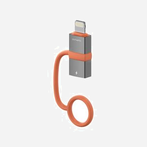 4smarts Adaptateur & Câble Lightning vers USB Type-C, 0.48 Gbit/s, 9V, Zinc, Gris/Orange, Compatible iPhone/iPad, Connecteurs Mâle/Femelle - Miniature 3