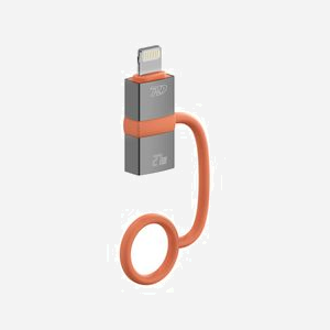 4smarts Adaptateur & Câble Lightning vers USB Type-C, 0.48 Gbit/s, 9V, Zinc, Gris/Orange, Compatible iPhone/iPad, Connecteurs Mâle/Femelle - Miniature 5