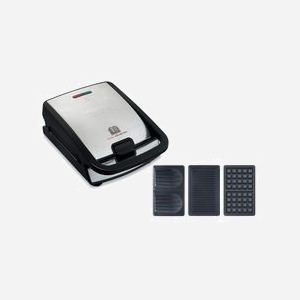 Tefal Snack Collection SW852D12 : Gaufrier / Croque-Monsieur 700W Noir/Inox, Plaques Amovibles Anti-Adhésives 225x135mm, Voyant Prêt, Range-Câble - Miniature 2