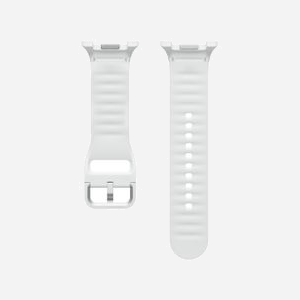 Bracelet Sport Silicone Samsung ET-SNL32SWEGEU Blanc S/M pour Galaxy Watch8 et Watch8 Classic, Caoutchouc, Attache Dynamique - Miniature 2