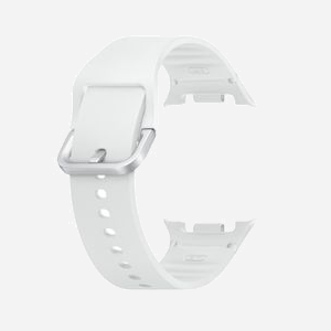 Bracelet Sport Silicone Samsung ET-SNL32SWEGEU Blanc S/M pour Galaxy Watch8 et Watch8 Classic, Caoutchouc, Attache Dynamique - Miniature 3
