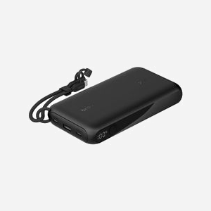 Belkin BPB028HQBK - Batterie Externe 20000mAh Noire, 1x USB-A & 2x USB-C, Affichage, Compatible Smartphones/Tablettes, Protection Surchauffe - Miniature 1