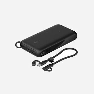 Belkin BPB028HQBK - Batterie Externe 20000mAh Noire, 1x USB-A & 2x USB-C, Affichage, Compatible Smartphones/Tablettes, Protection Surchauffe - Miniature 2