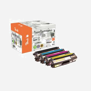 Peach PT844 : Pack 5 Toners Compatibles Haute Capacité (2 Noir 13000 pages, 3 Couleur 12000 pages) pour Brother DCPL/HLL/MFCL remplace TN-423