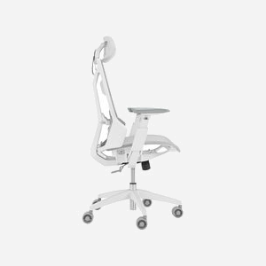 ASUS ROG Destrier Ergo Core White Siège Gaming PC Blanc, Charge Max 136kg, Dossier Mesh, Accoudoirs 3D, Inclinaison 90-125°, Roues 7.5cm - Miniature 4