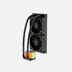 1STPLAYER CC-240-BK Refroidisseur liquide AIO pour processeur, radiateur 277mm, ventilateurs 120mm (800-2000 RPM), 71.18 CFM, sockets Intel/AMD - Miniature 3