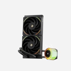 1STPLAYER CC-240-BK Refroidisseur liquide AIO pour processeur, radiateur 277mm, ventilateurs 120mm (800-2000 RPM), 71.18 CFM, sockets Intel/AMD - Miniature 5