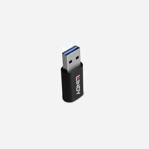 Lindy Adaptateur USB 2.0 Type A vers C bloqueur de données avec charge 15W pour smartphones, tablettes et ordinateurs portables sous Windows, macOS, Linux et Android