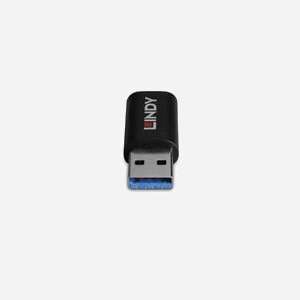Lindy Adaptateur USB 2.0 Type A vers C bloqueur de données avec charge 15W pour smartphones, tablettes et ordinateurs portables sous Windows, macOS, Linux et Android - Miniature 4