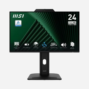 MSI Pro MP242PMG - Écran LCD 23.8" Full HD (1920x1080) 120Hz, IPS, 4ms GTG/1ms MPRT, 300cd/m², Webcam Intégrée, HDMI/DisplayPort, Noir - Miniature 1