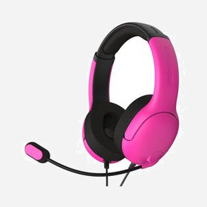 PDP Nebula Casque Gaming Filaire Arceau Noir/Rose - Compatibilité Playstation 4/5, Haut-parleurs 40mm, Microphone Boom avec Suppression de Bruit, Windows 10/11 - Miniature 1