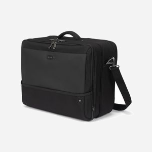 DICOTA D32164-RPET Malette Anthracite 17.3" Polyester Recyclé, Compartiment PC 420x40x320mm, Sangle Épaule, 475x230x400mm, 1.8kg