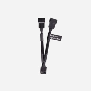 Thermaltake AC-060-CO1OTN-F1 Câble d'alimentation interne, 0.11m, Connecteur P4 4-pin Mâle vers P4 4-pin Femelle, noir, pour ventilateur