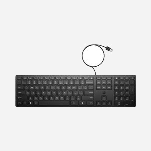 HP Clavier Filaire Desktop 320K USB, Clavier à Membrane Taille Réelle, Pavé Numérique, Longueur de Câble 1.8m, Compatible Windows 10/11, Noir - Miniature 5