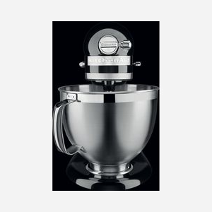 Robot de cuisine KitchenAid Artisan 5KSM185PSEOB Noir 300W, bol 4.8L Inox, 10 vitesses, contrôle par foie, rotation planétaire, dimensions 240x370x360mm - Miniature 3
