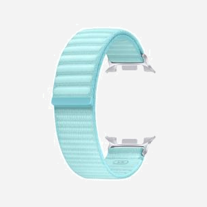 Bracelet Samsung ET-SVL32SMEGEU Menthe Taille S/M pour Galaxy Watch8/8 Classic, Nylon Respirant et Fermeture Velcro, Tissu Recyclé - Miniature 3