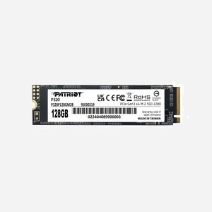 Patriot Memory SSD P320 128Go M.2 2280 PCIe 3.0 NVMe 1.3 Lecture 1600Mo/s Écriture 1000Mo/s TBW 60 Mixed Use (MU)