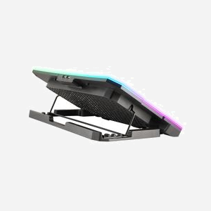 NGS HERO STAND - Refroidisseur pour PC portable jusqu'à 15.6" - 6 ventilateurs 7cm - 2400 RPM max - Écran LCD - 4 hauteurs - 2x USB - Alimentation USB - Miniature 2
